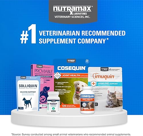 Miniatura 7 de Nutramax Cosequin - Suplemento para la salud de las articulaciones, contiene glucosamina para gatos, además de condroitina y omega-3, apoya la salud