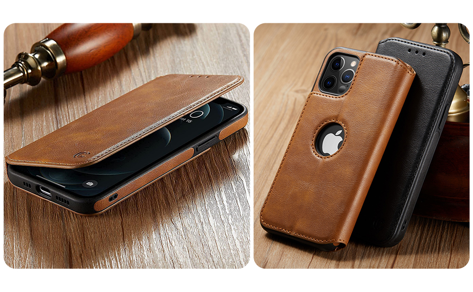 Watch iPhone 14 Pro 14 Pro Max Wallet Case Leather Card Holder on
