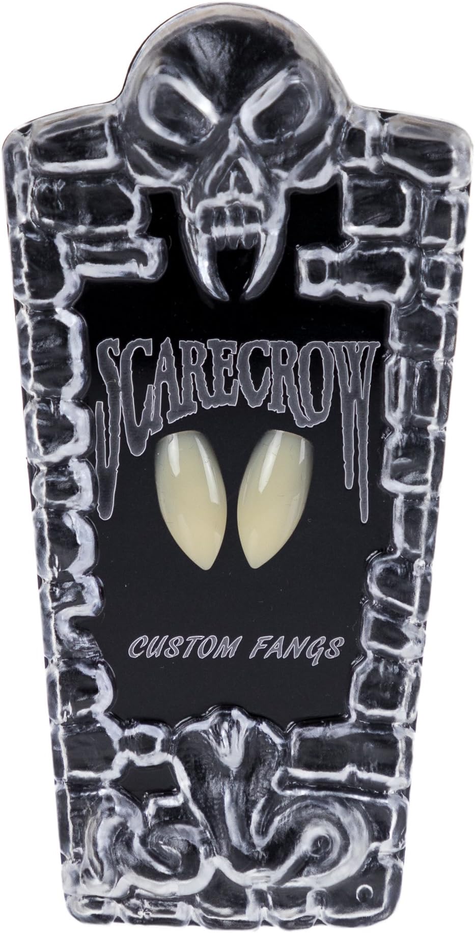 Scarecrow Halloween! Smiffys Klassische Deluxe Vampir-Fangzähne, Weiß, in Sarg-Box