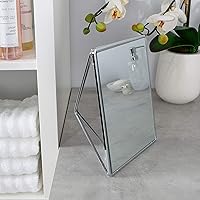 Vista 3 de Espejo de tocador geométrico en cromo