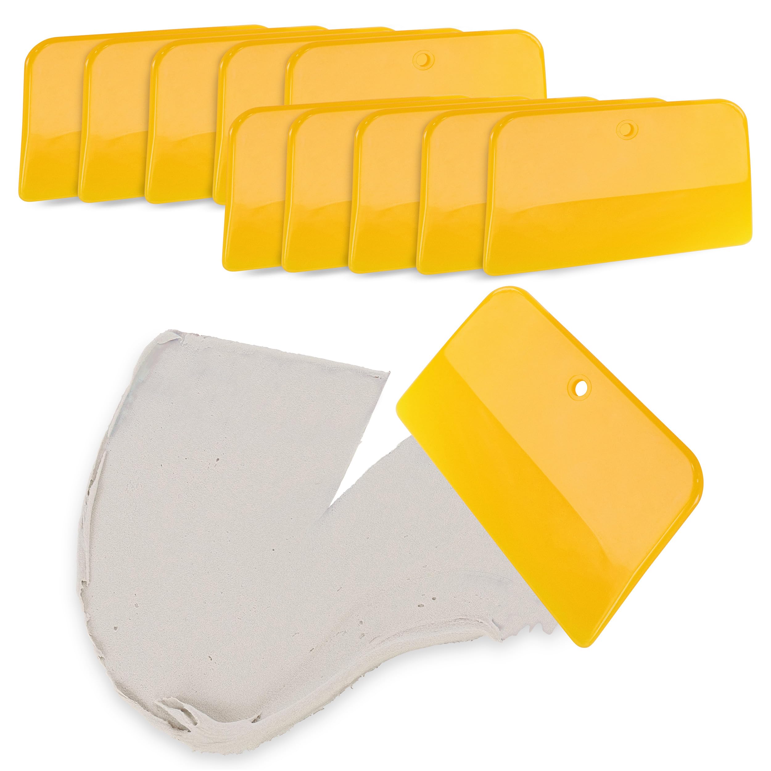 ABN 6in Plastic Body Filler Spreaders 50 Pack Flexible Putty Applicators for Auto Body &amp; Repair Use