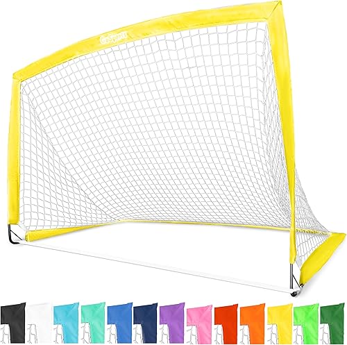 Miniatura 28 de GoSports - Arcos de fútbol portátiles para niños, 13 opciones de color, elige 4 x 3 pies o 6 x 4 pies, redes desplegables de tono de equipo para