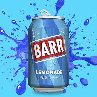 Barr Lemonade Sparkling Soft Drink, 24 Pack, 330ml Cans