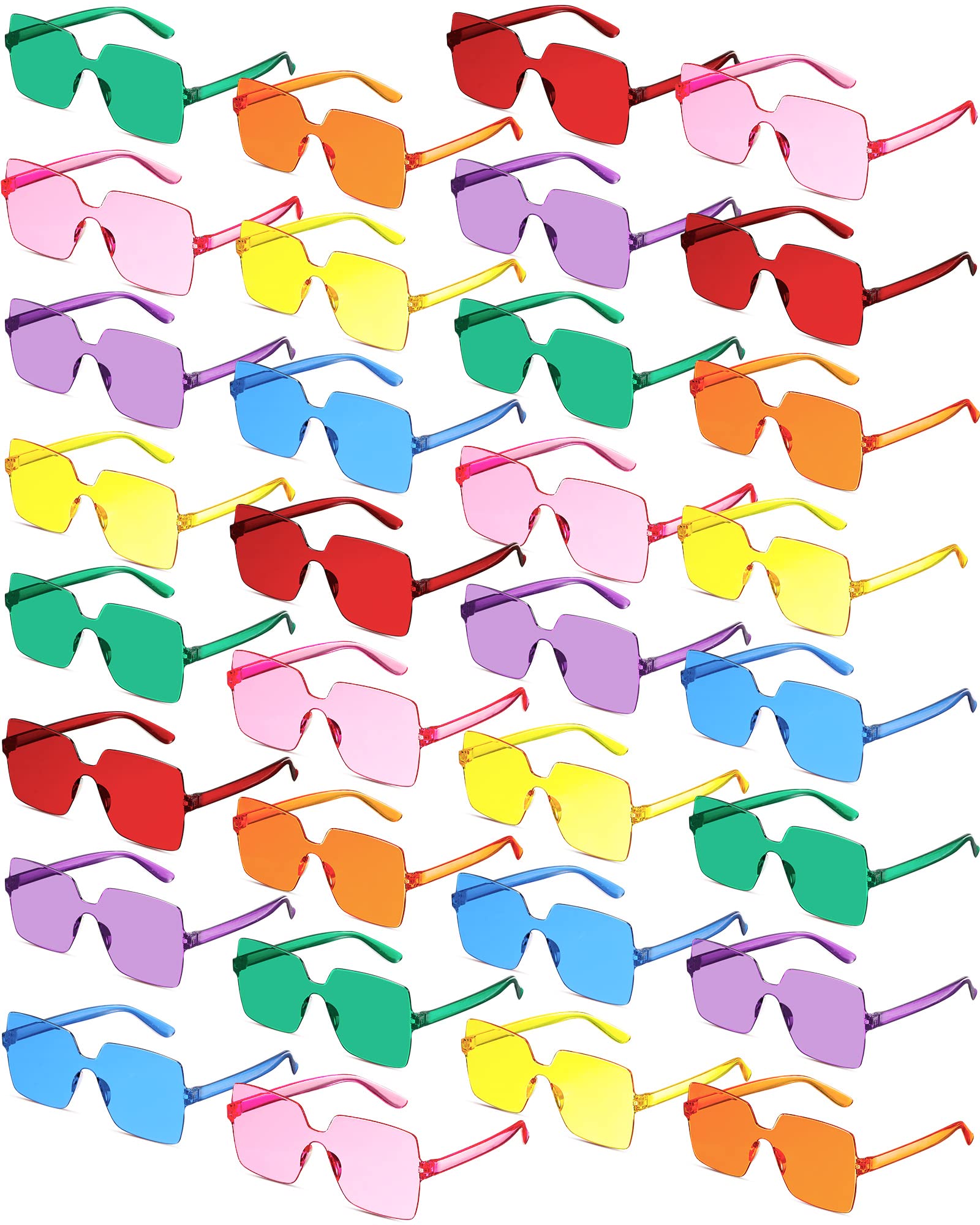 Photo 1 of Chumia 51 Pairs Rimless Geometric Sunglasses
