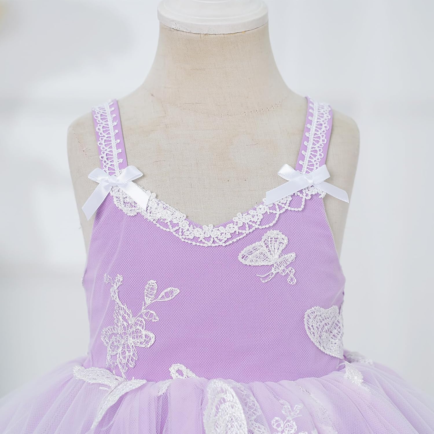 IDOPIP Toddler Baby Girl Butterfly Tutu Dress Tulle Smocked Princess Birthday Party Pageant Flower Girl Wedding Dresses 9M-4T