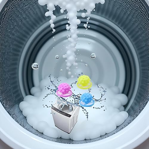 Miniatura 2 de Removedor de pelo de mascotas de color al azar para lavandería, reutilizable para colada, flotador de lavandería, bolsa de malla, lavadora de filtro