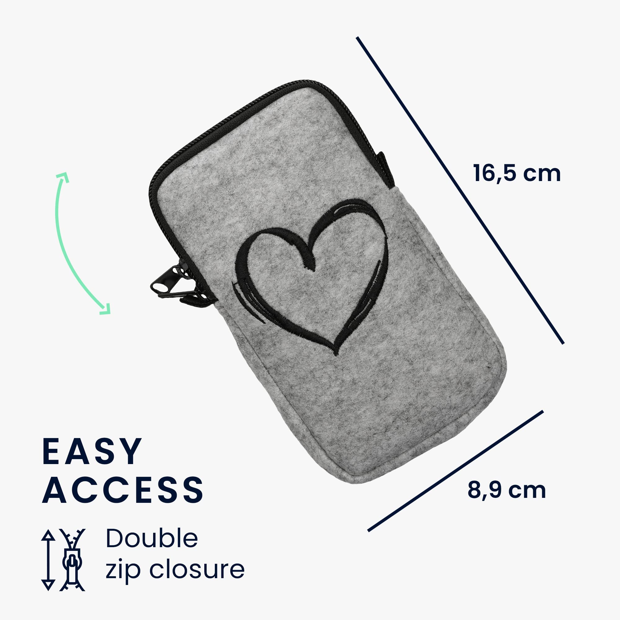Housse De Protection Universelle Pour Smartphone - Néoprène, Collier Ajustable 65-120 Cm, Pétrole Métallique