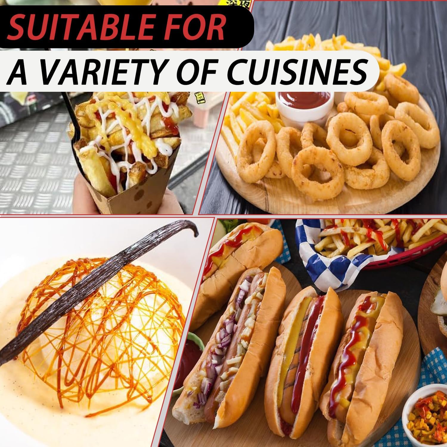 Hanging Refillable Sauce Dispenser, Leak-Proof Squeeze Bottle for Busy Kitchens, Food Trucks & Restaurants, 10-5.5L, Perfect for Sauces, Condiments & Dressings