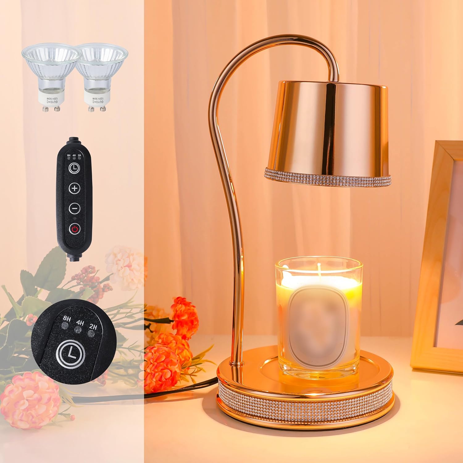 Hanjue Candle Warmer Lamp with Timer, Dimmable Electric