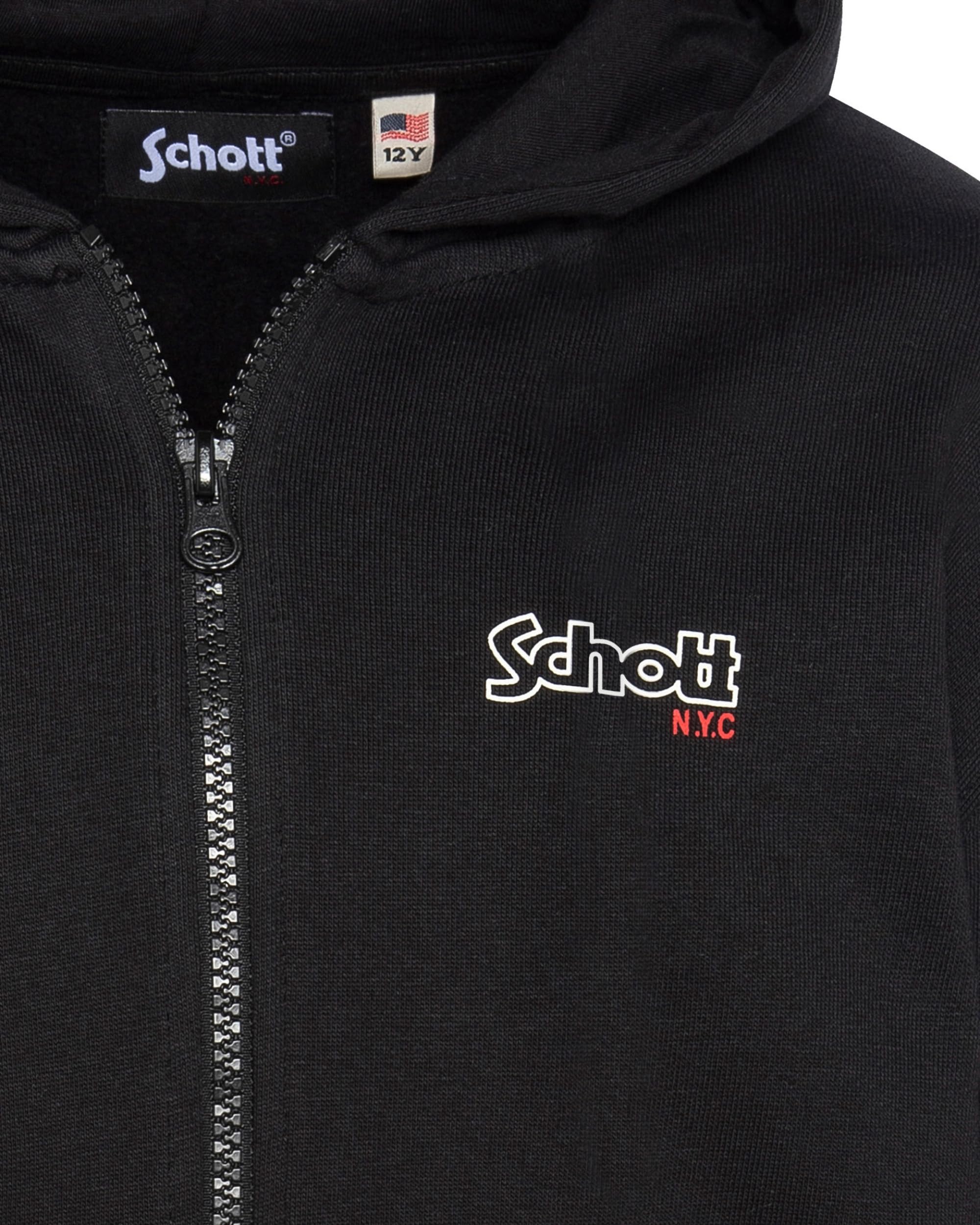 Schott NYC Swhsamb Felpa con Cappuccio Unisex-Bambini e Ragazzi