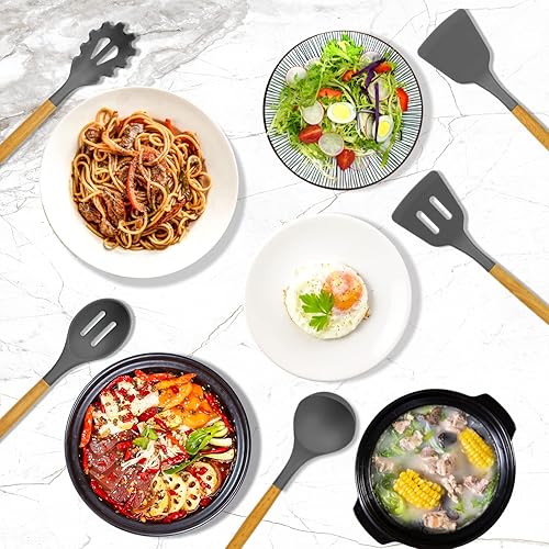 Miniatura 4 de Juego de utensilios de cocina de silicona, 12 piezas, juego de utensilios de cocina de silicona, juego de utensilios de cocina de silicona,