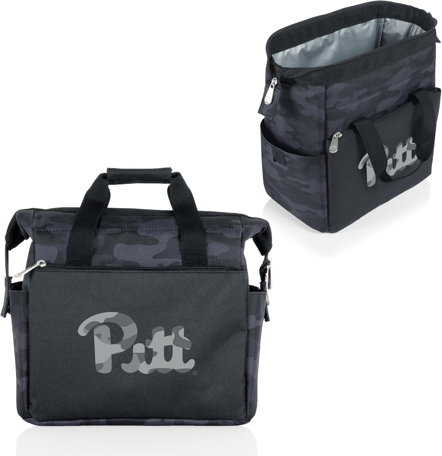 PICNIC TIME NCAA Pittsburgh Panthers On The Go Lunch Bag Cooler, Soft Cooler Lunch Box, Insulated Lunch Bag, (Black Camo)