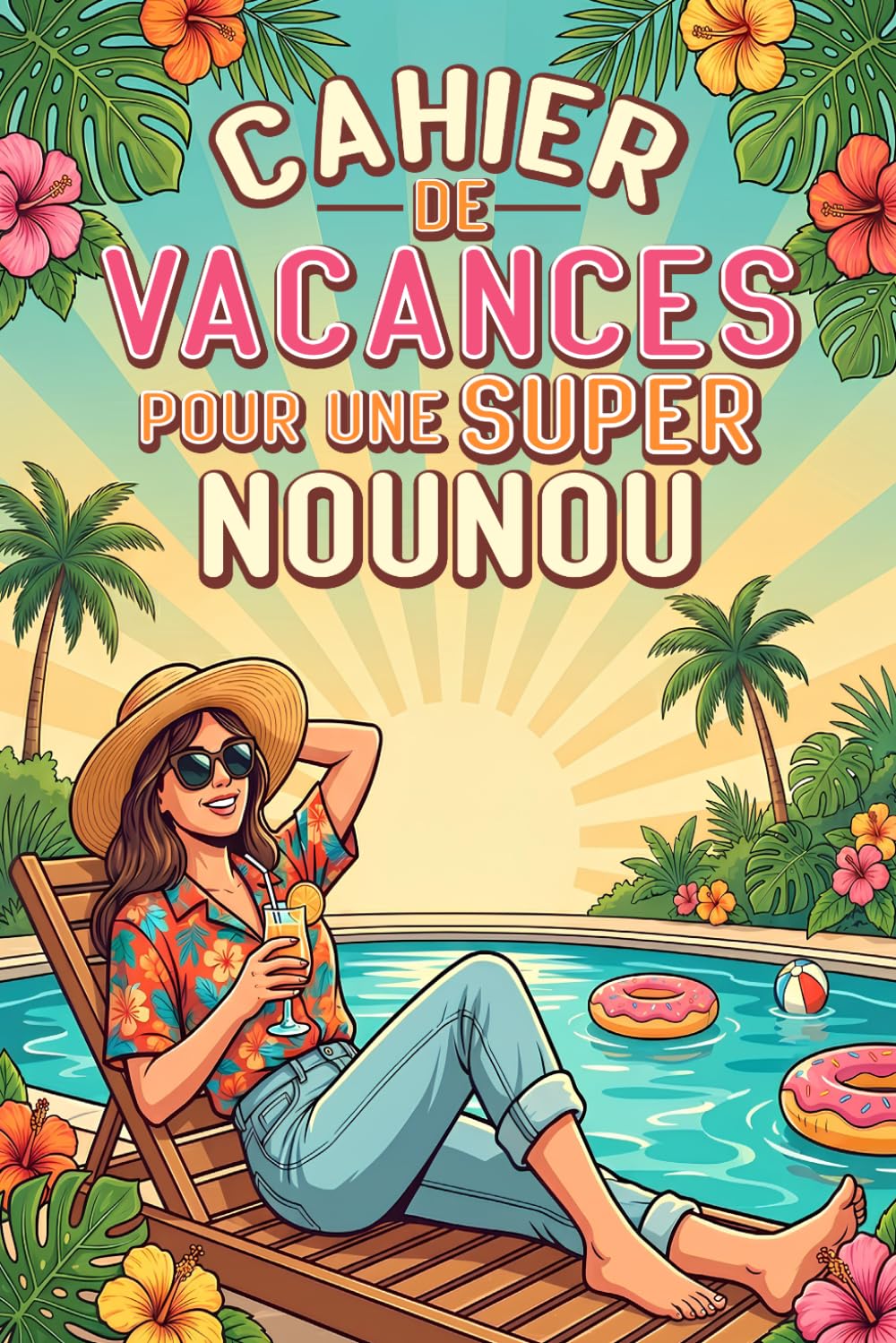 Cahier de Vacances pour une Super NOUNOU: Jeux ludiques, coloriages et défis amusants – Idée cadeau de remerciement personnalisée pour la fin d’année scolaire