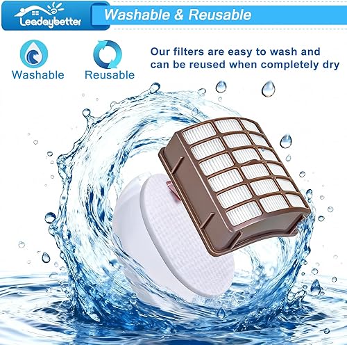 Miniatura 5 de Leadaybetter 2 filtros HEPA + 4 filtros de espuma y fieltro para Shark Navigator Professional (NV70 NV71 NV80 NVC80C UV420) y Rotator Professional