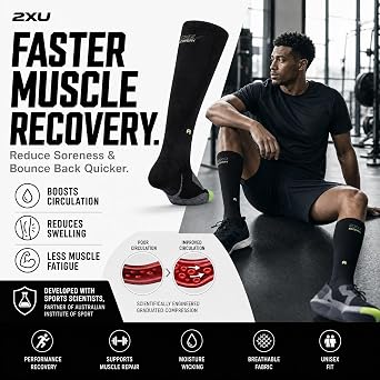 2XU unisex-adult Recovery Compression Sock
