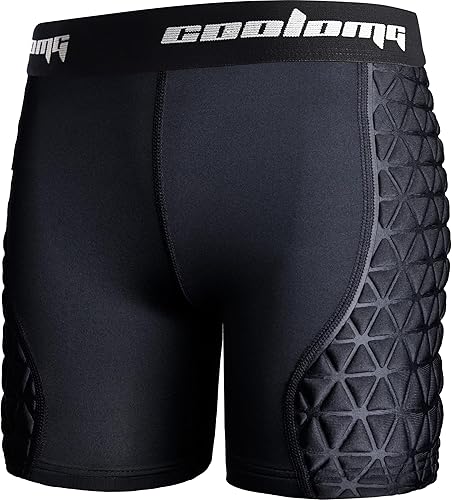 COOLOMG Girls Youth Softball Padded Compression Baseball Sliding Shorts Comfortable Sliders Shorts