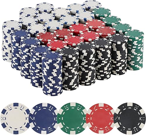 Vista 16 de Fichas de póquer de 11.5 gramos, fichas de póquer de casino para Texas Hold'em, fichas de blackjack, kit de juegos de póquer de casino, juego de 6