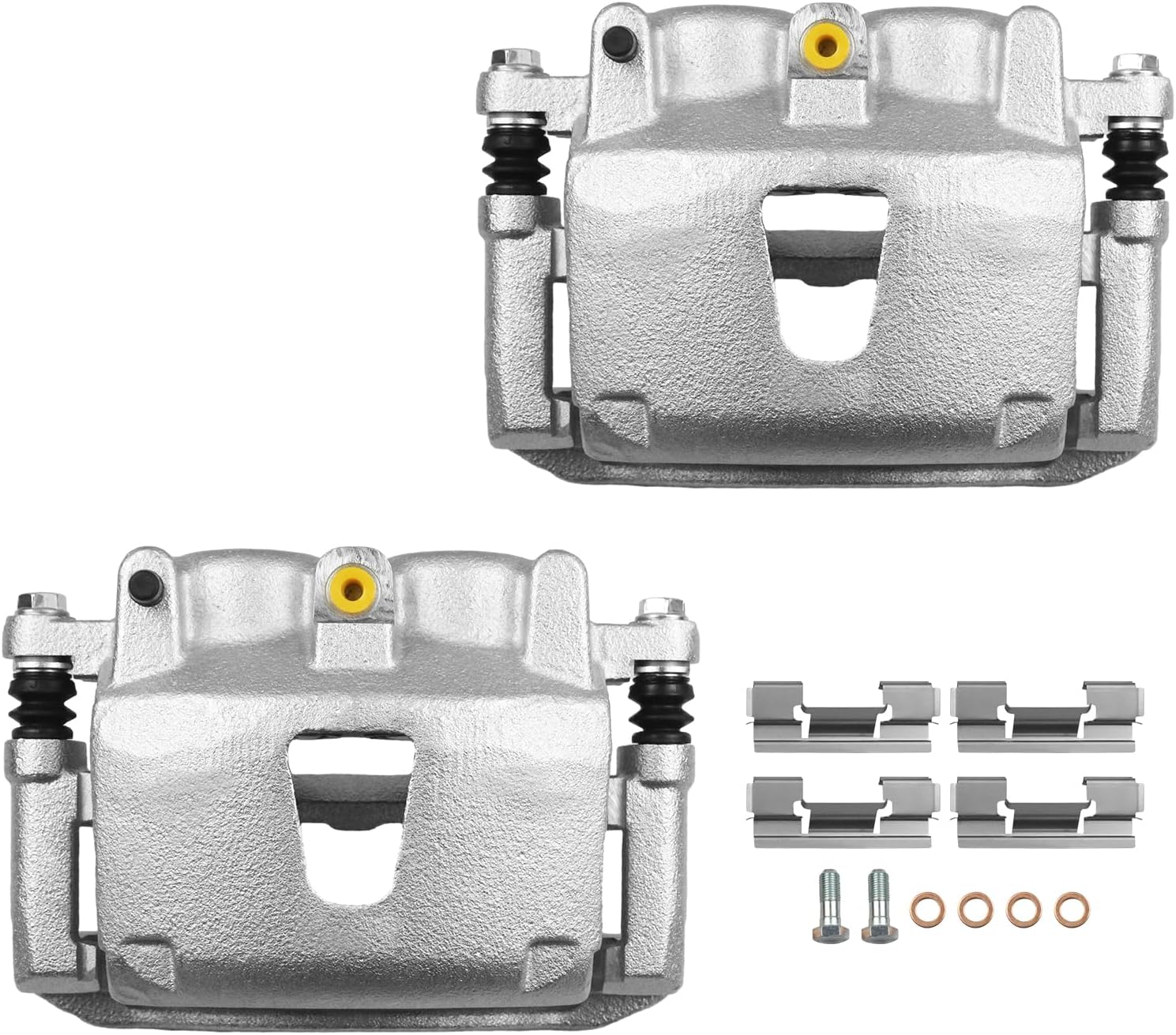 Front Disc Brake Caliper with Bracket Compatible with Jeep Grand Cherokee 2005-2010, Commander 2006-2010, 18-B4990 18-B4991, Left Driver & Right Passenger