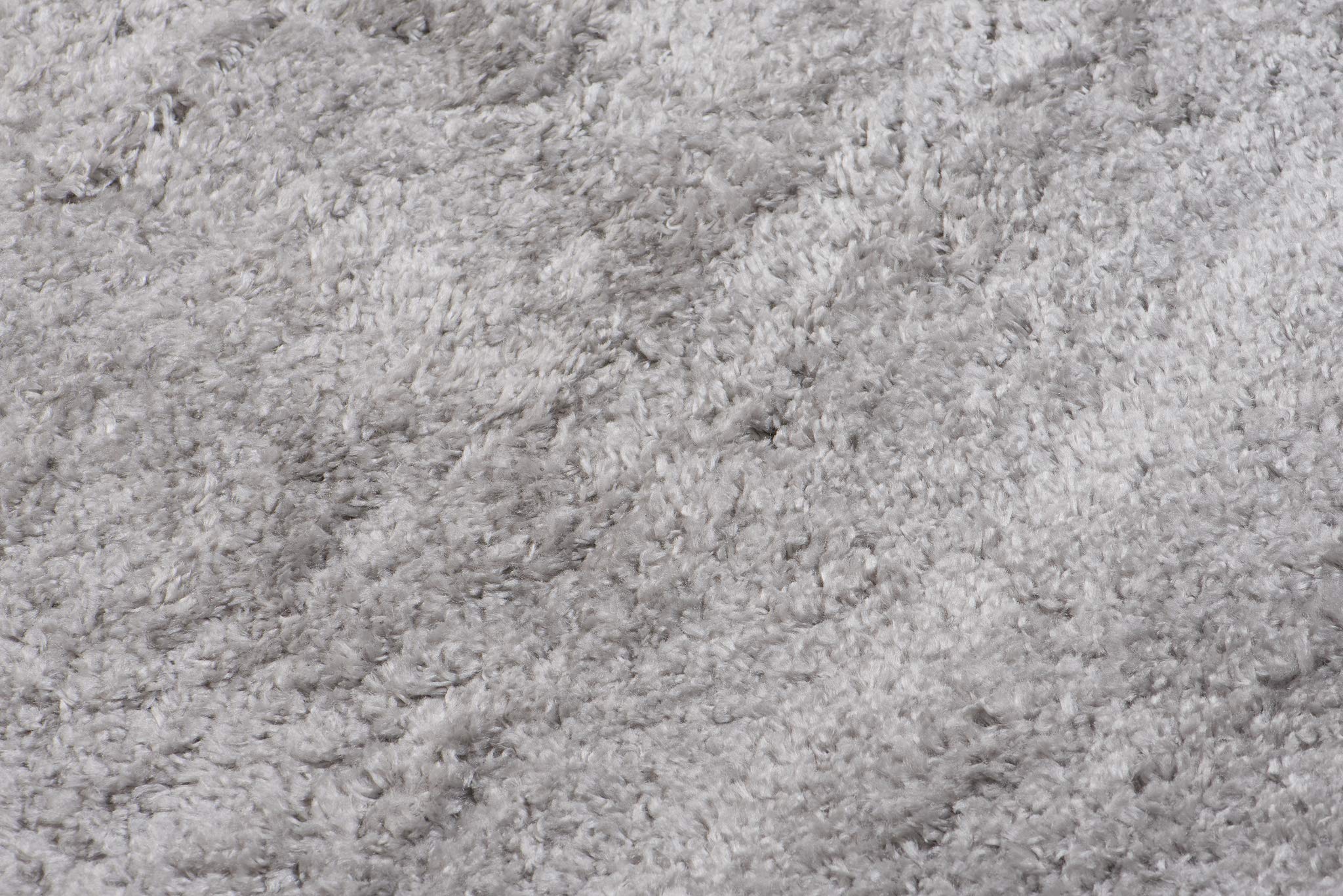 TAPISO Versay Fringes Tapis de Passage Tapis Couloir Long Entrée Salon Chambre Descente de Lit Ado Design Moderne Gris Motif Uni Franges Tresses Shaggy Poils Longs Epais Super Doux 80 x 350 cm