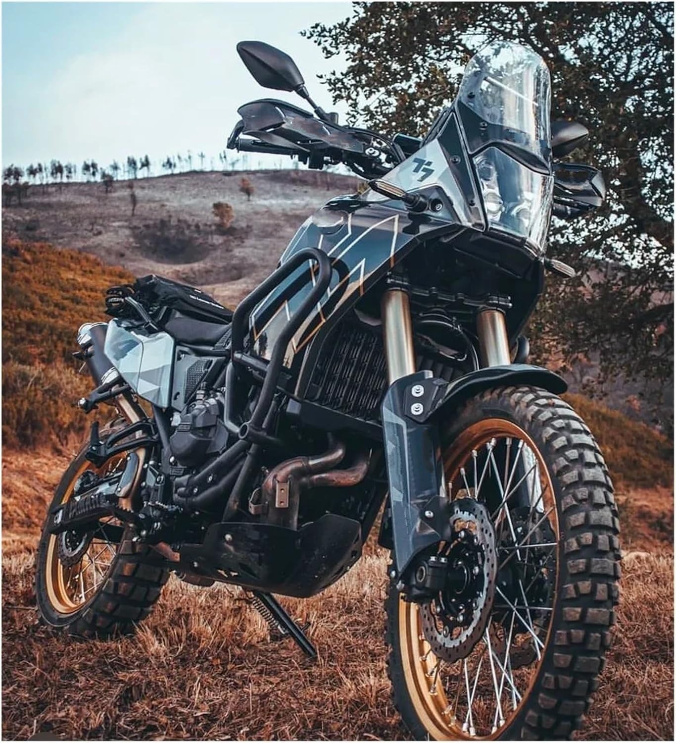 Barre protezione moto Telaio per barra di protezione per motocicletta per Tenere 700 XTZ700 per paraurti motore caduta