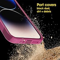 Vista 24 de OtterBox Funda para iPhone 14 Pro Max (solamente) de la serie Commuter - Negro, delgada y resistente, apta para bolsillo, con protección de puerto