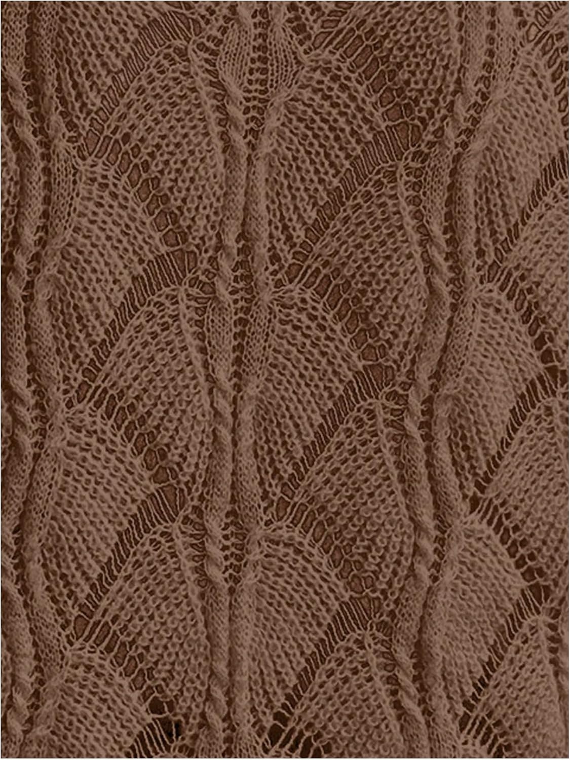 Women's Crochet Sweater Textured V Neck Long Sleeve Knit Fall Tops Drop Shoulder Casual Pullover Jumper - Image 4