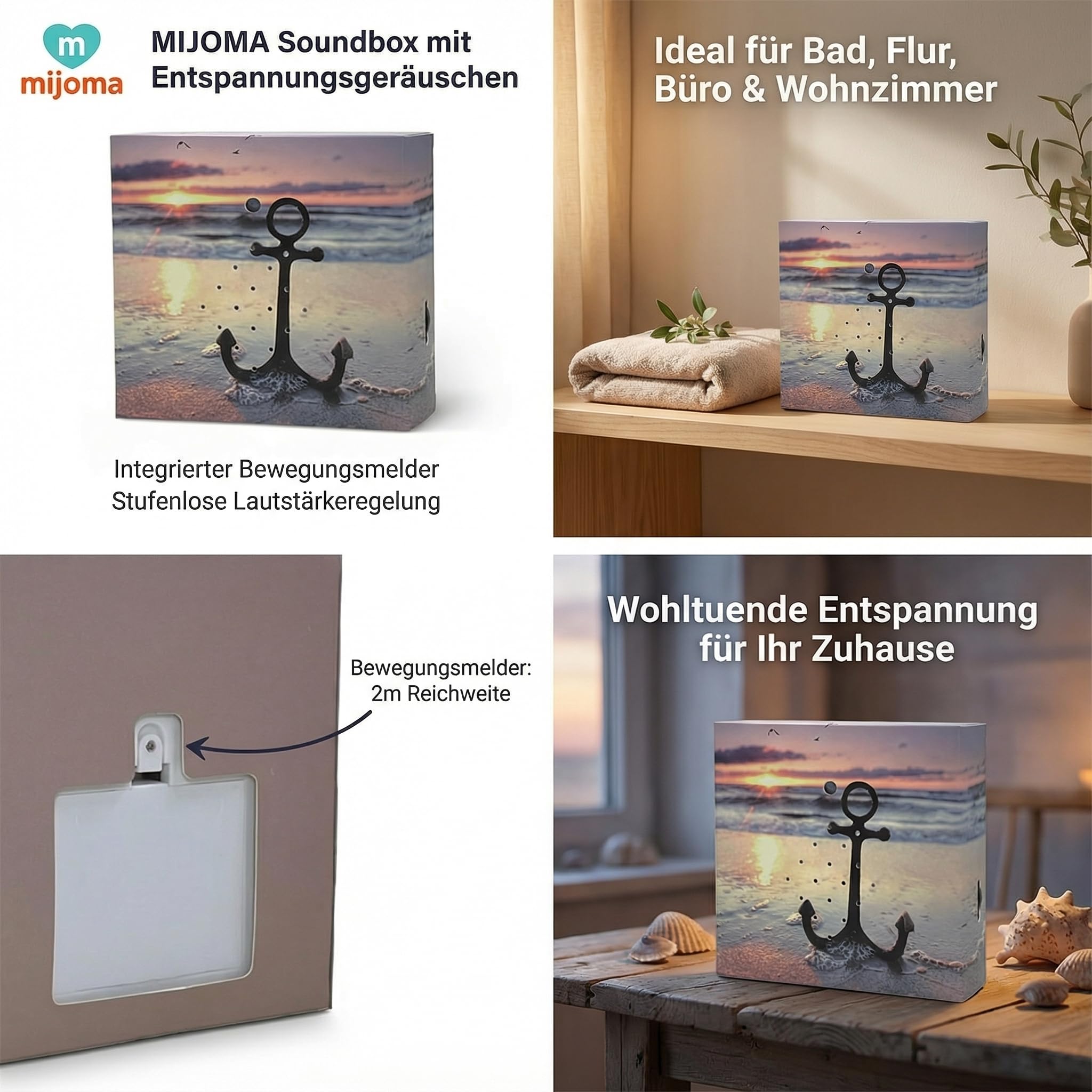 Soundbox MIJOMA Sons De La Mer - Enceinte Détente Avec Détecteur De Mouvement