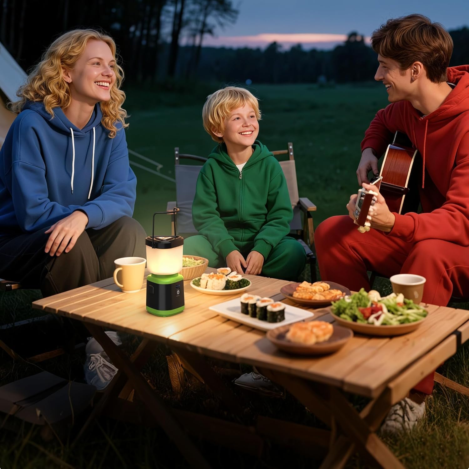 AlpsWolf Camping Lantern Rechargeable, Stepless Dimming LED Lantern, 4000mAh Rechargeable Lantern for Power Outages, IPX4 Waterproof Portable Camping Light, Green 1 Pack - Image 7