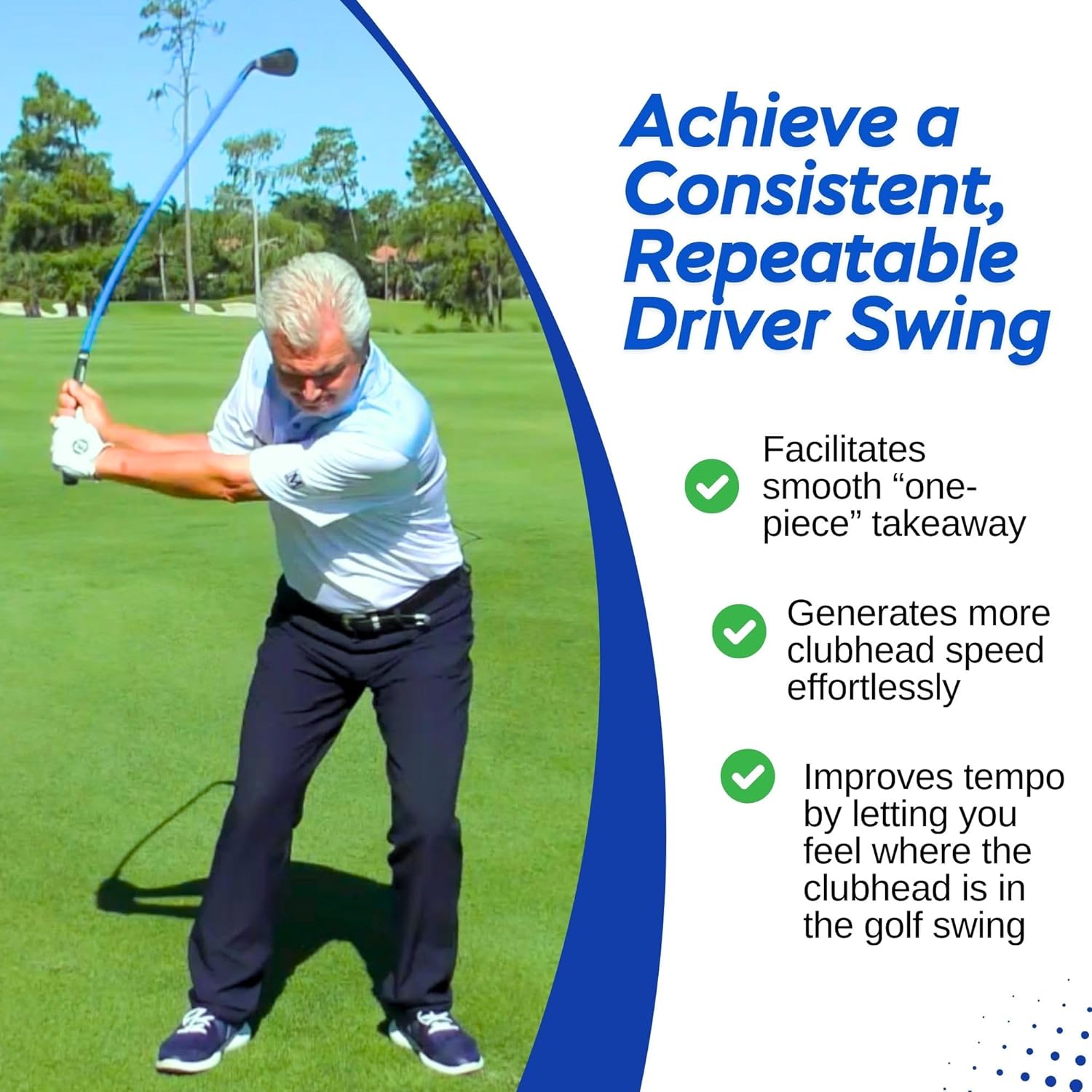 Lag Shot Driver Swing Trainer for Men – Golf Training Aid to Improve Distance, Accuracy, Tempo & Timing | Build Driving Power & Consistent Ball Striking | PGA-Trusted Trainer for Adult Golfers