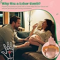 Vista 4 de Arrozon Kit de 2 piezas de peine de trabajo de parto y bola de rodillo de masaje, bolsa de embarazo de parto y hospital, artículos esenciales