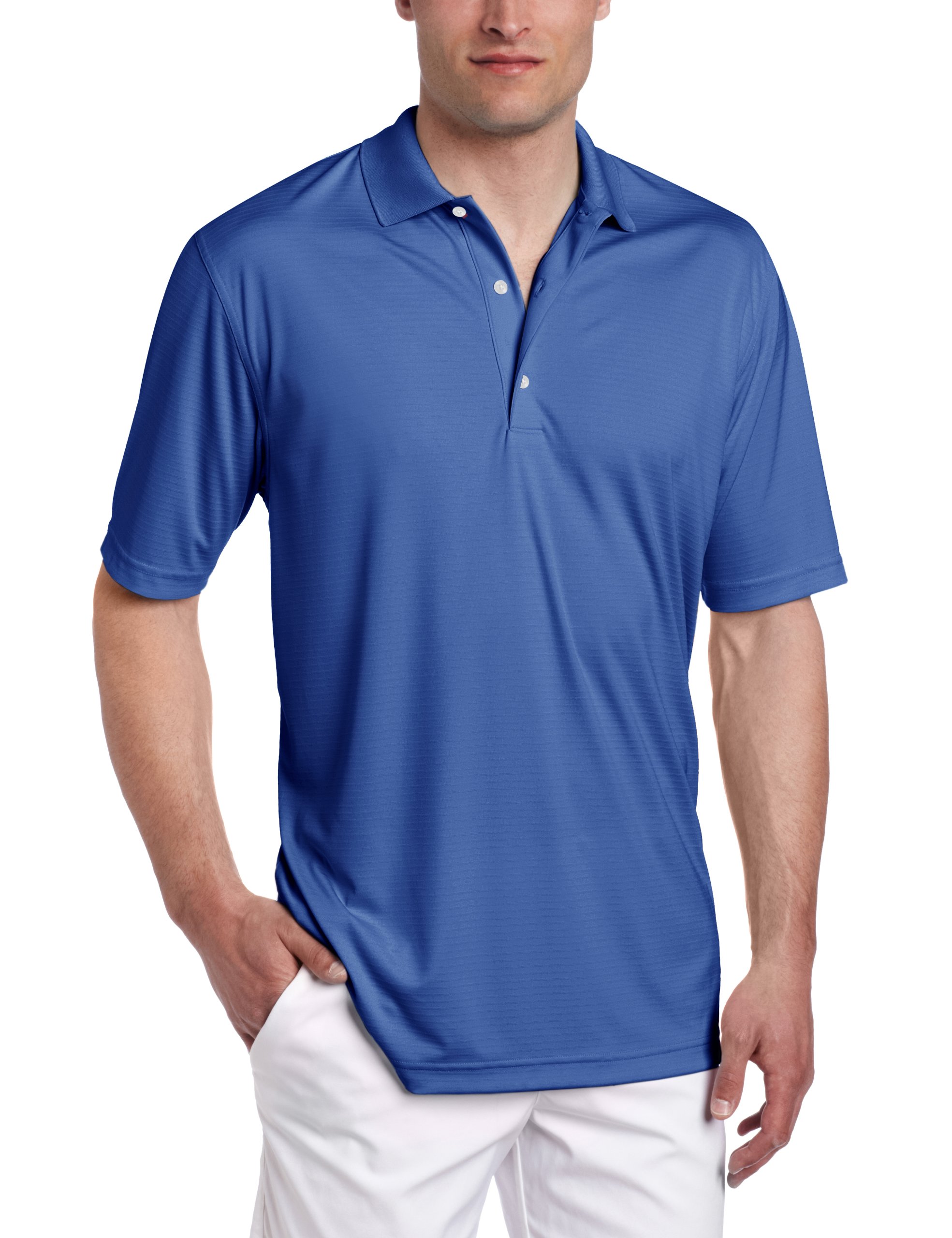 Greg Norman Kolekcja męska ML75 Interlock teksturowana solidna koszulka polo