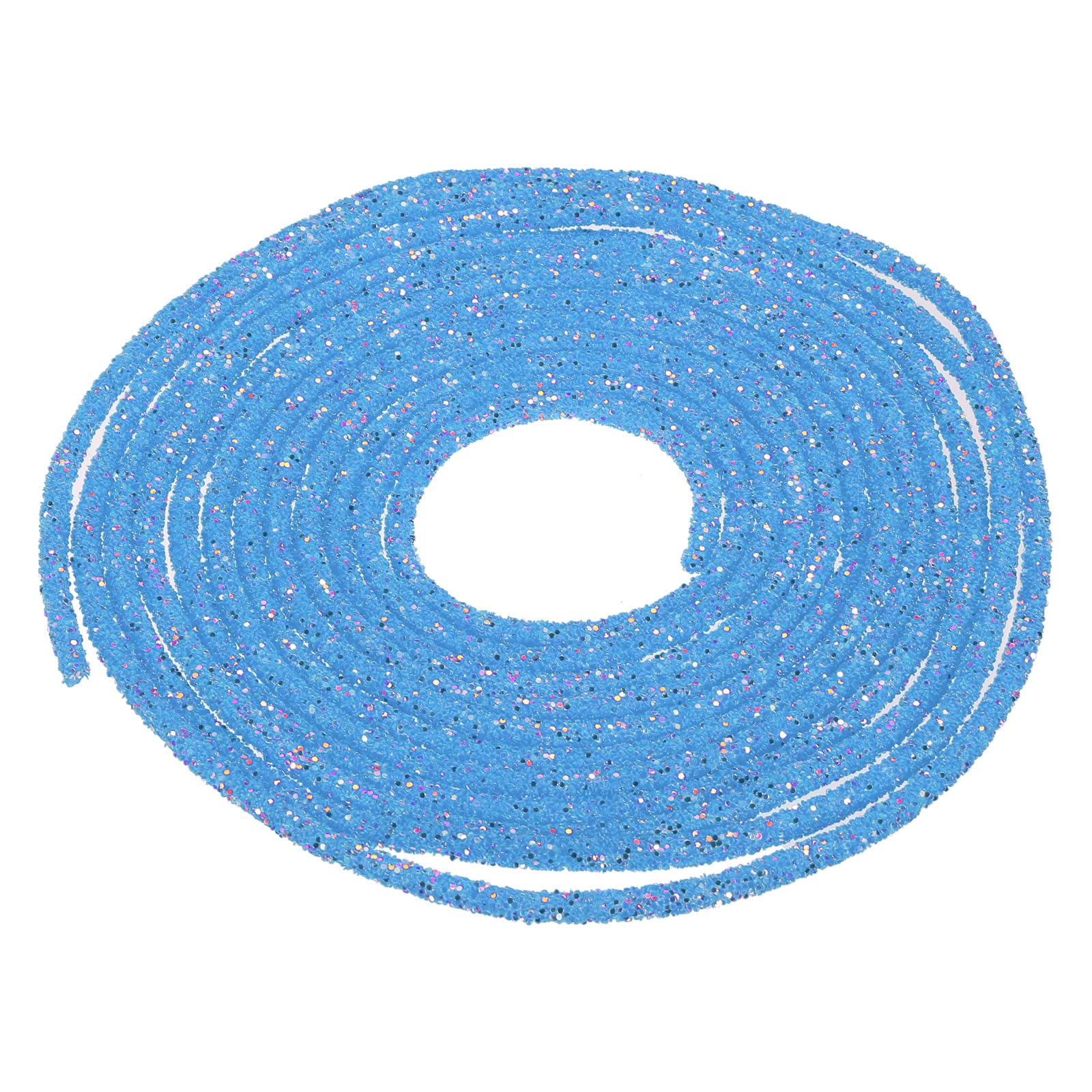 sourcing map 5 Yard 6mm 0.24 inch Glitter Sequins Rope Sequins Rhinestone Tube Cord for DIY Wedding Dresses Costume Clothing Shoes Jewelry Accessory Clear White — view 136