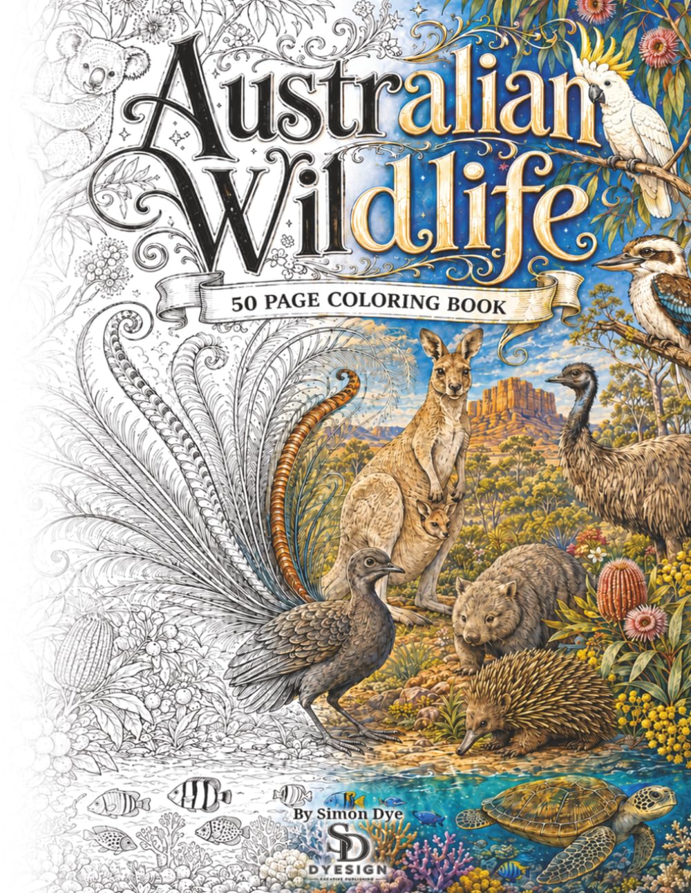 50 Intricate Australian Wildlife Illustrations: Step into the wild beauty of Australia with this detailed collection of native animal colouring pages. ... through Australia’s remarkable wildlife.