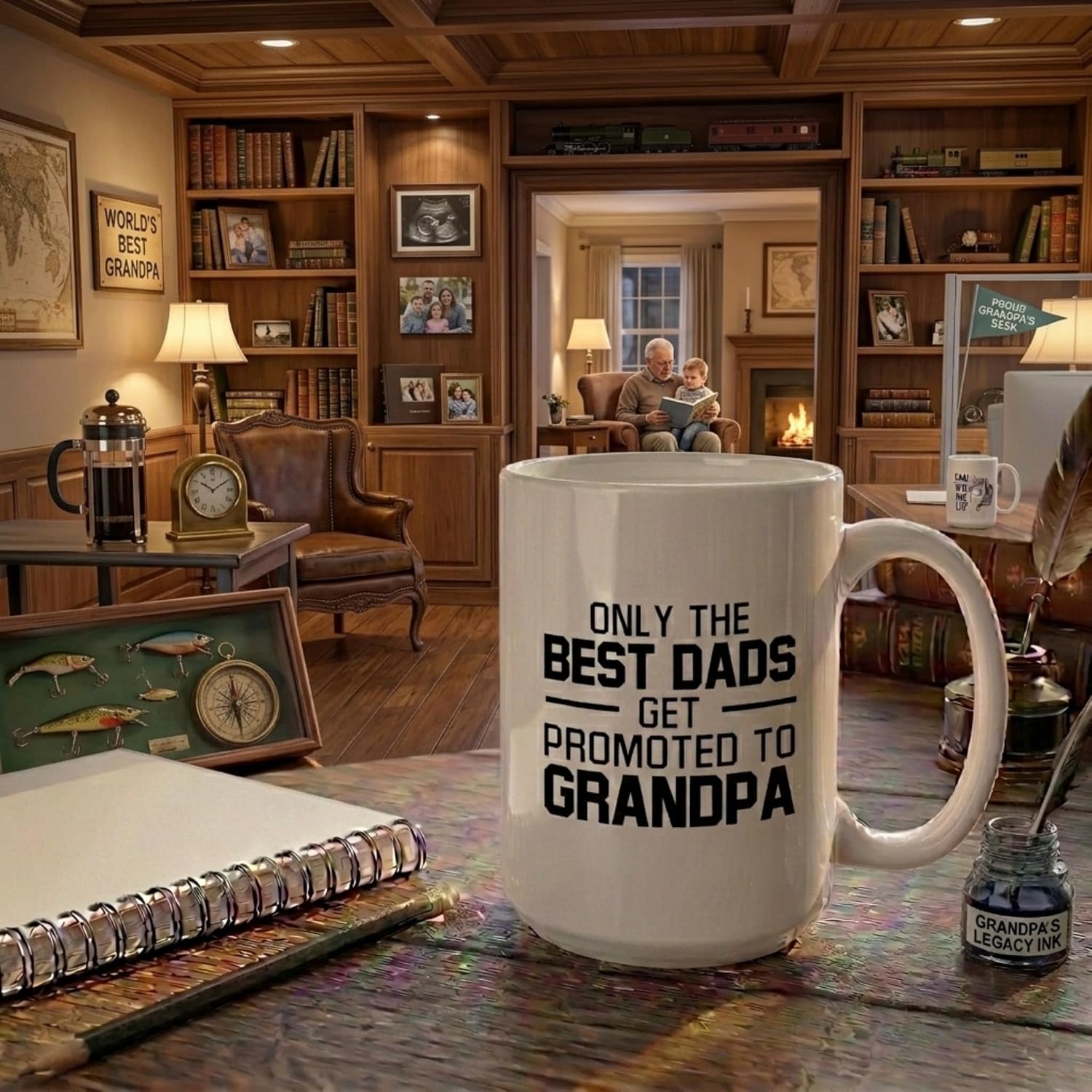 Artisan Owl Only the Best Dads Get Promoted to Grandpa Mug – 15 oz Large Ceramic Coffee Cup for New Grandpas, Fathers, Dads & Expecting Grandparents image 4