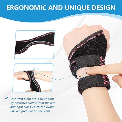 Miniatura 10 de 1 par de muñequeras para desgarros TFCC, muñequeras para tendinitis, muñequera ajustable para dolor de muñeca de lado cubital, inestabilidad DRUJ,