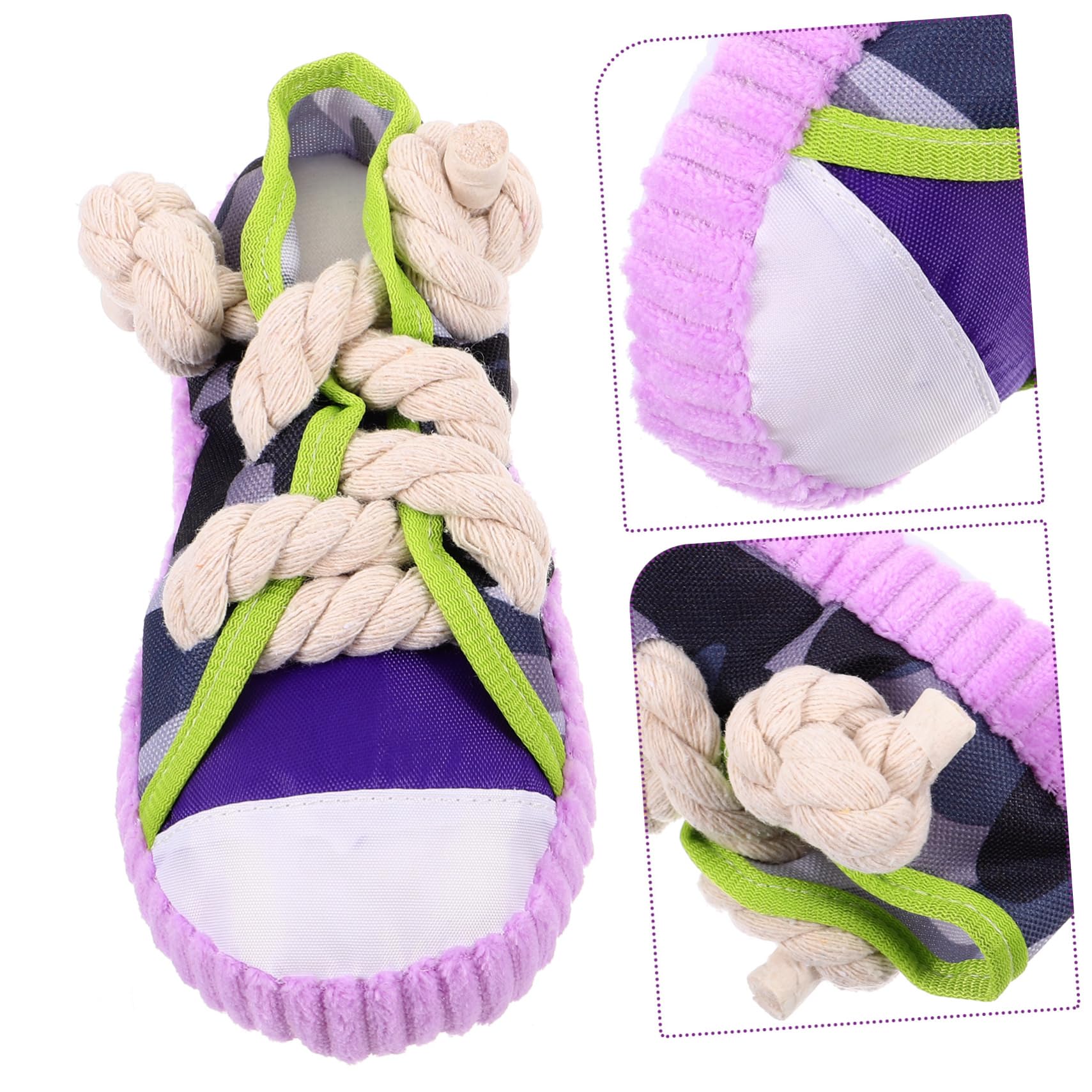 Kisangel Juguete para Perros y Cachorros en Forma de Zapato Cuerda de Algodón Resistente al Mordisco y Diseño Interactivo para Limpieza Dental