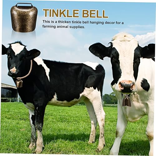 Miniatura 8 de SEWACC 2 campanas de bronce ruidosas, campanas de animales de granja, campanas pequeñas, campanas de bricolaje, campanas de granja, campanas de
