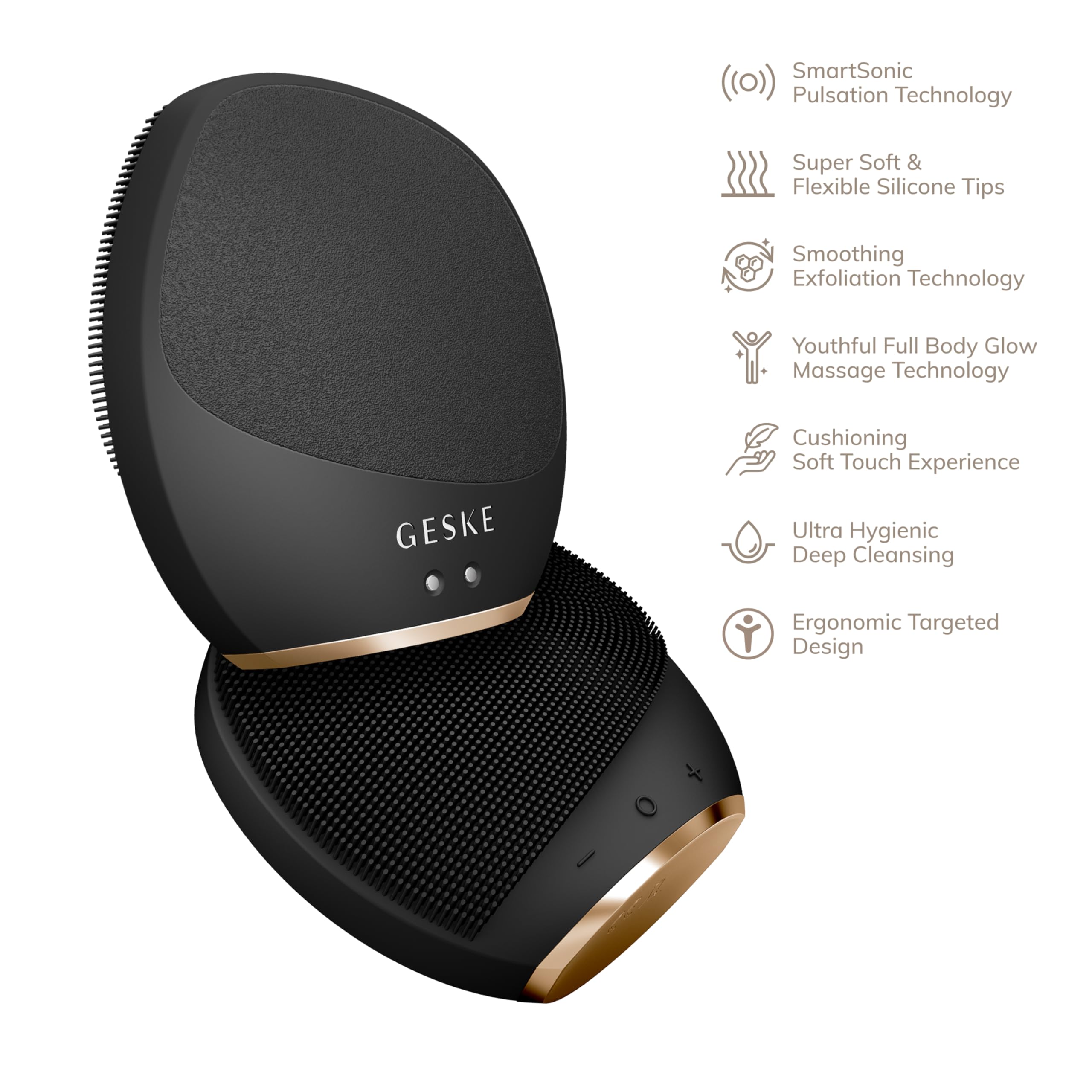 GESKE Sonic Body Brush & Intensive Exfoliator, Gray - Image 4