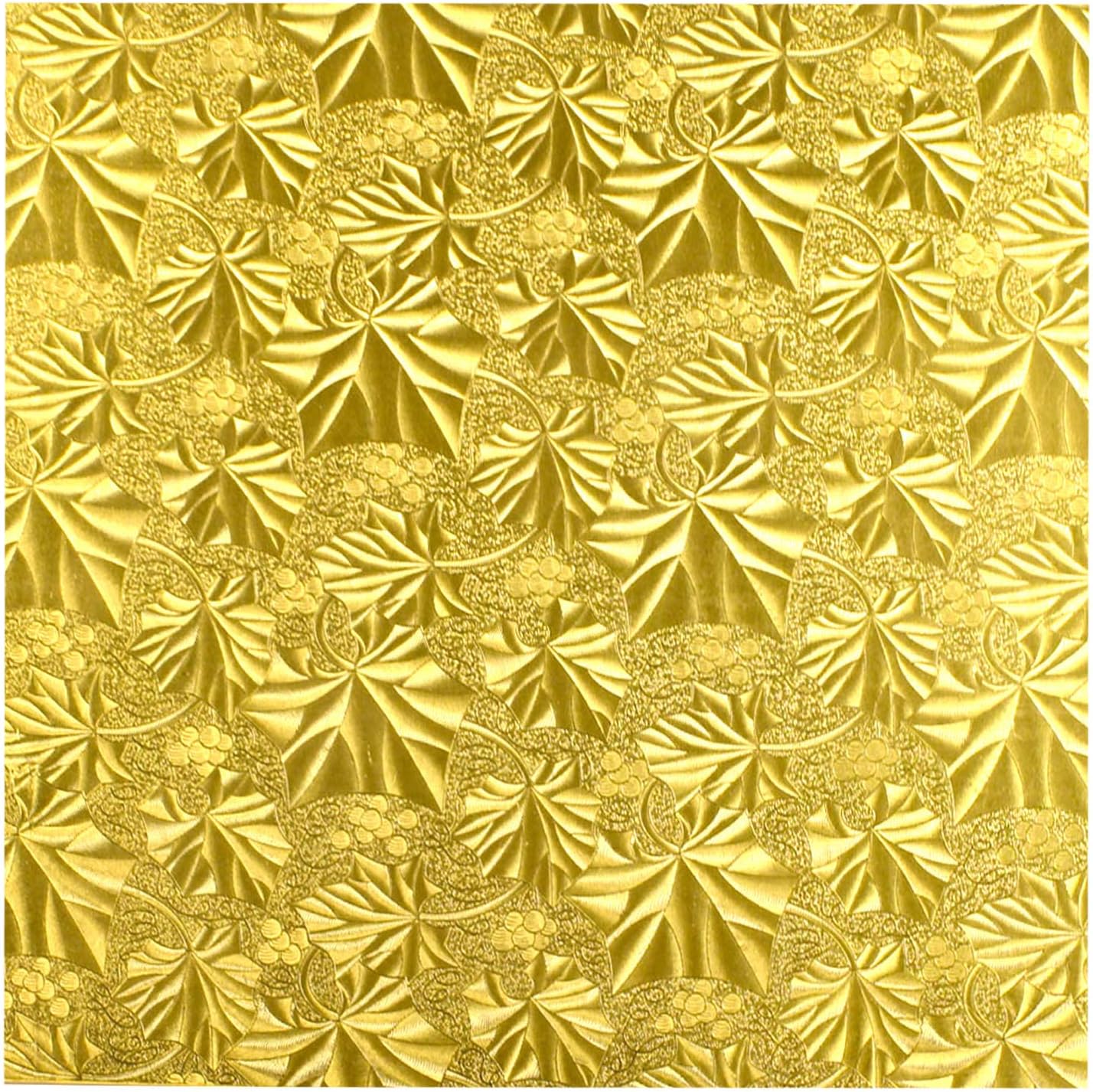 Enjay Square Gold Cake Fold-Under Board 1/2 Inch Thick, 9 Inch x 9 Inch, Pack of 6