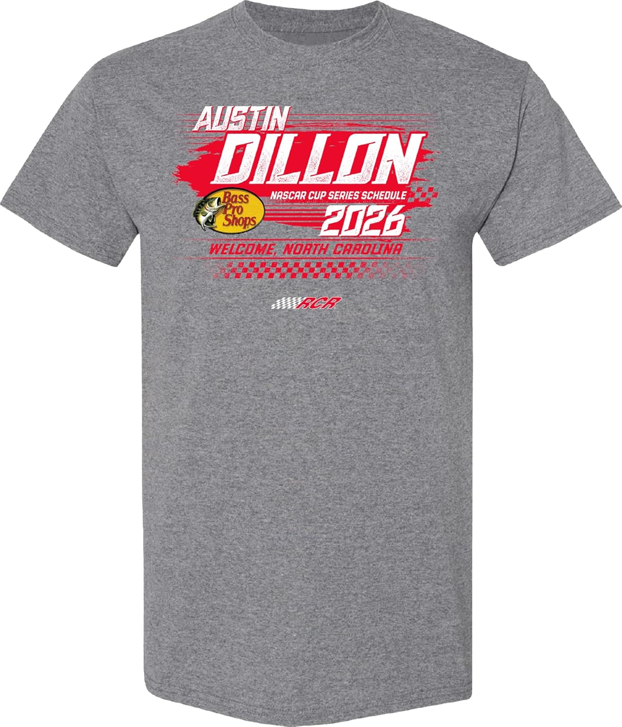 Austin Dillon 2026 Schedule T-Shirt - Automotive Racing Apparel - 2X