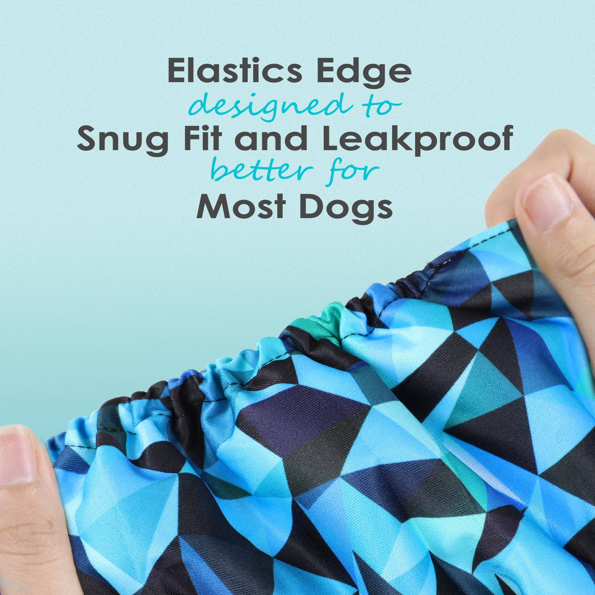 wegreeco Pañales lavables para el vientre para perros machos (patrón elegante), paquete de 3, pañales para perros machos (azul geométrico abstracto, talla XXL)