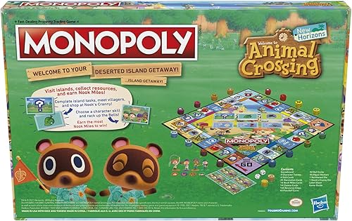 Miniatura 5 de Hasbro Gaming Monopoly Animal Crossing New Horizons Edition Juego de mesa para niños de 8 años en adelante, divertido juego para jugar para 2-4