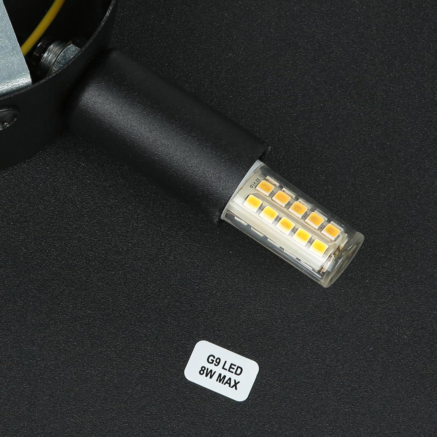 Wandlampe Metall rund Ø 40 cm Modern flach Schwarz indirektes Licht Wohnzimmer Flur Wandleuchte
