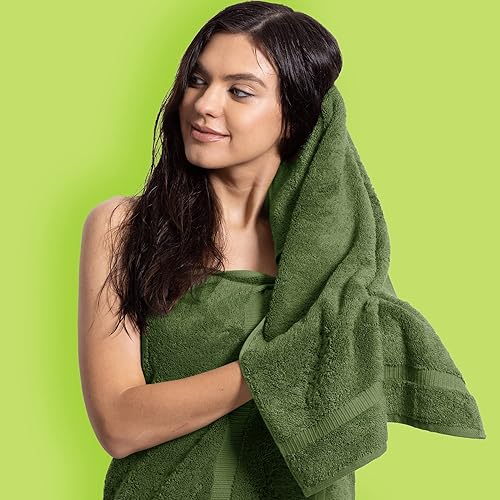 Miniatura 8 de Chakir Turkish Linens Paquete de toallas turcas 100% algodón de calidad de hotel y spa Toallas suaves y absorbentes Toalla de baño de 4 piezas,