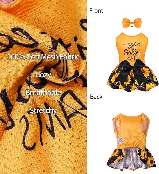 CuteBone Dog Mesh Dress Puppy Sundress Pet Outfit Summer Fashion for Small Dogs Girl Cat Clothes BF32M-D - 3