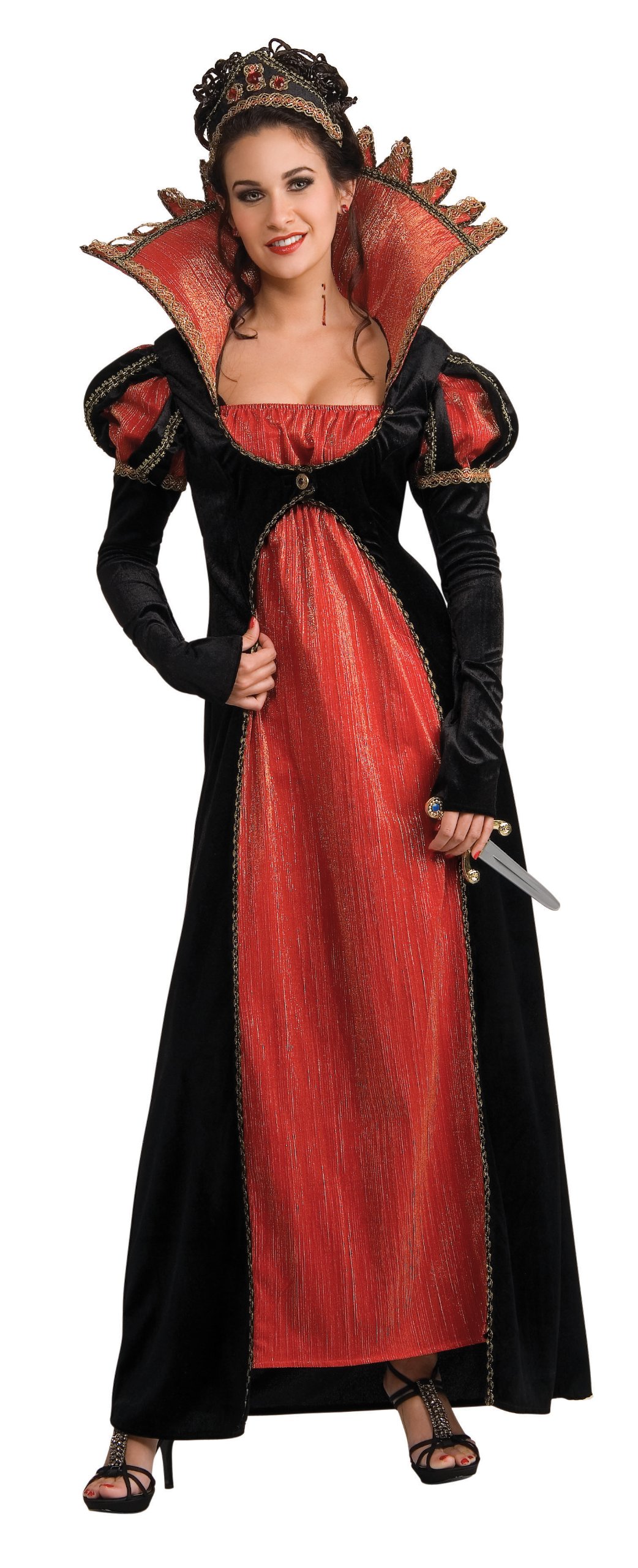 Disfraz de Reina Vampiresa para mujer, rojo y negro, Talla única adulto (Rubie's 888672)