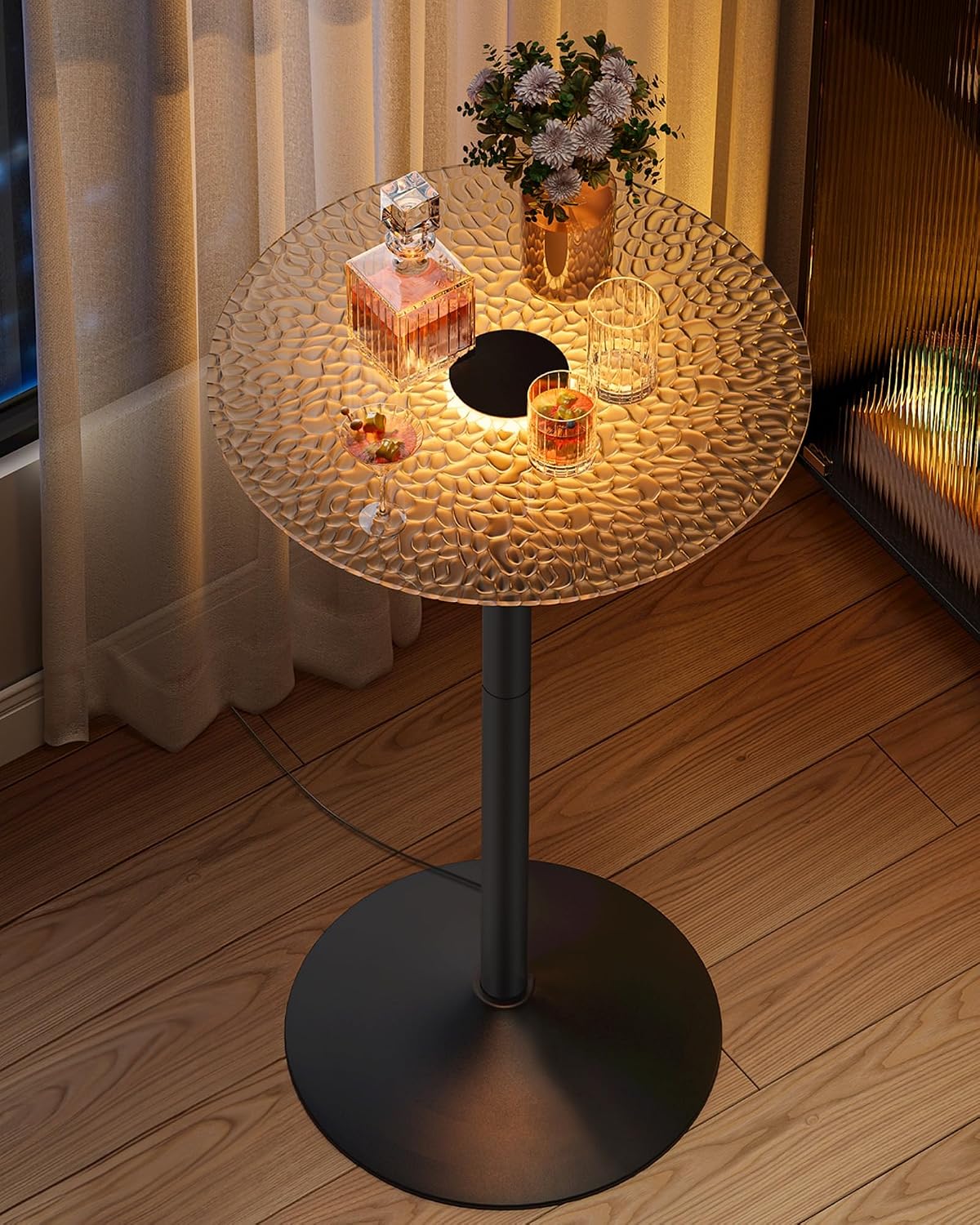 VASAGLE LED Round Bar Table ULBT018B01 - Review, Price and Buying Guide