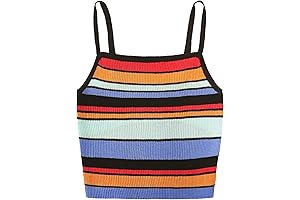 True Euphoria: Sultry Strappy Crop Top in Striking Striped Delights
