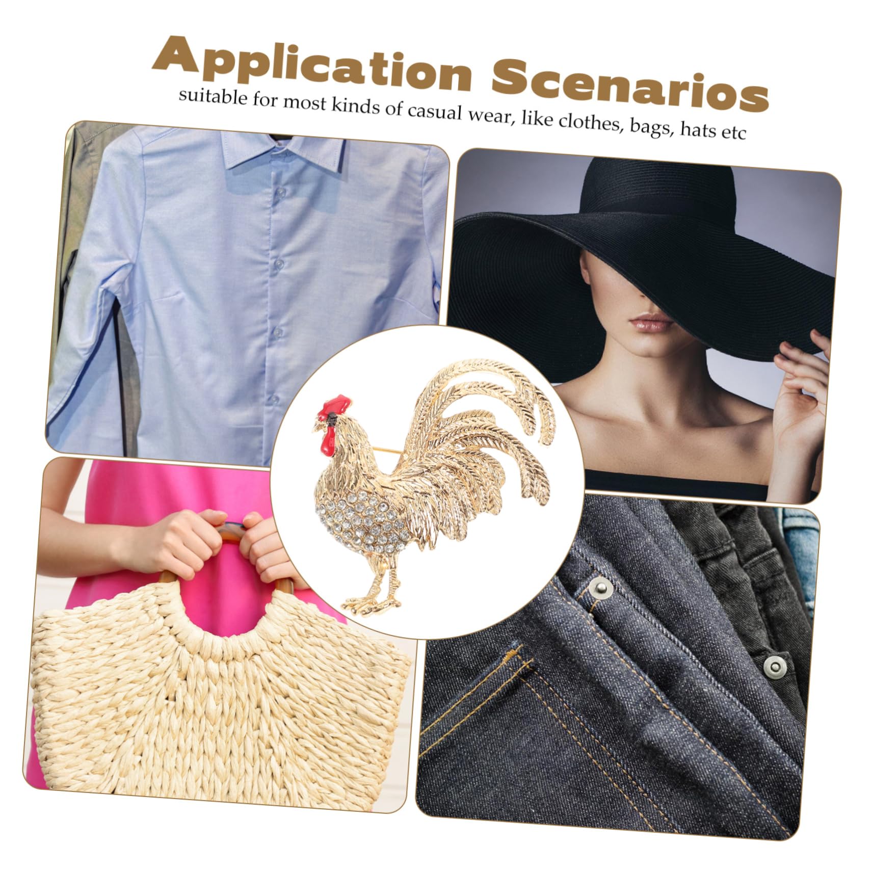 Broche con Forma de Goldendoodle, Adorno para Ropa de niña, Ropa de gallina para Mujer, decoración de Gallo, aleación