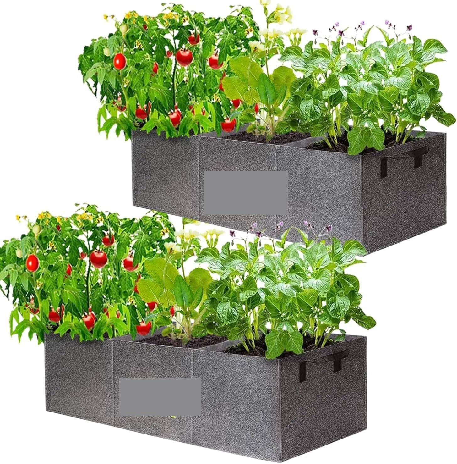DCUIPG 3Pcs Fabric Grow Bags With Handle, Raised Garden Bed For Vegetables Herbs Indoor Outdoor for Vegetables